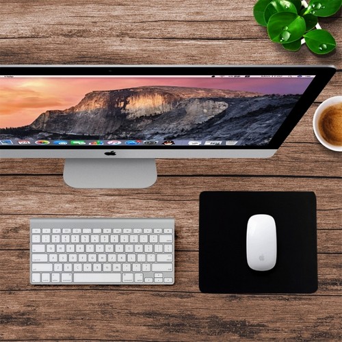 Mouse Pad Sottile E Antiscivolo: Tappetino Ottico In Tessuto E Gomma, Nero