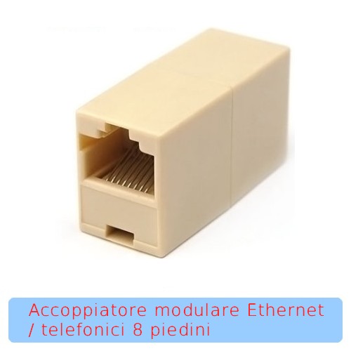 2 X milopon connettore per cavo Ethernet RJ45 Cavo Patch accoppiatore connettore Cavo LAN Adattatore di Rete Schermato rete modulare Accoppiatore accoppiatore 