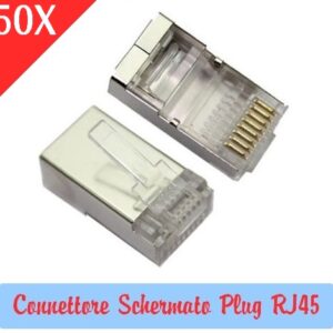 Connettore Schermato Plug RJ45 per Cavi di rete LAN Ethernet