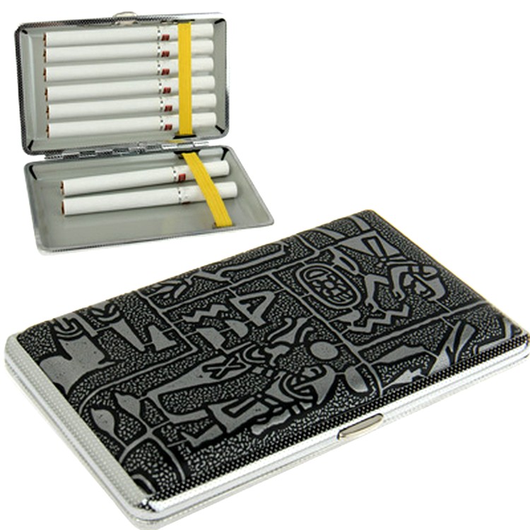 Astuccio Portasigarette in Metallo colore argento tascabile