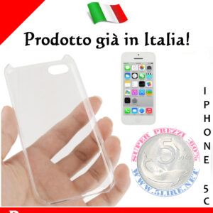 Cover Bumber Case liscia in plastica traslucida per iPhone 5C (trasparente)