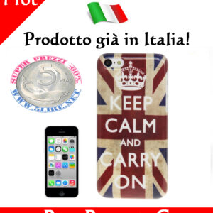 Cover Bumper Case Custodia in plastica per iPhone 5C modello bandiera UK