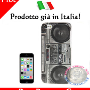 Cover Bumper Case Custodia in plastica per iPhone 5C modello Radio