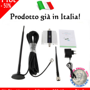 Kit Ripetitore Amplificatore Completo Cavo Antenna Segnale Gsm Cellulare 900 Mhz