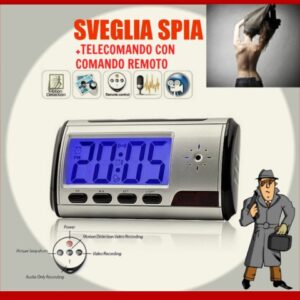 Sveglia con telecamera spia nascosta motion detection