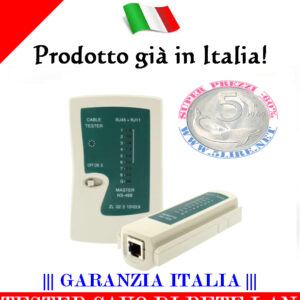 Tester Cavo di Rete Lan Telefonico RJ45 RJ11 RJ12 Network Ethernet